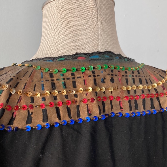 Egyptian print sequin caftan dress - Picture 7 of 13